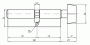 Цилиндр профильный MAXBAR с плоской ручкой CVG/K 45(ручка)/55(ключ),никелированный